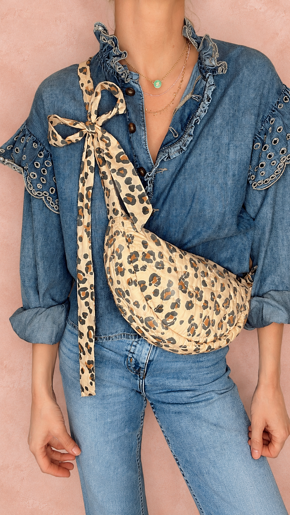 Margot Cotton Quilted Mini Animal Tie Shoulder Bag