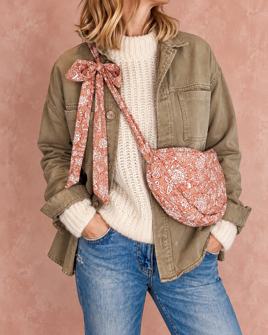 Denny Cotton Quilted Tie Shoulder Bag