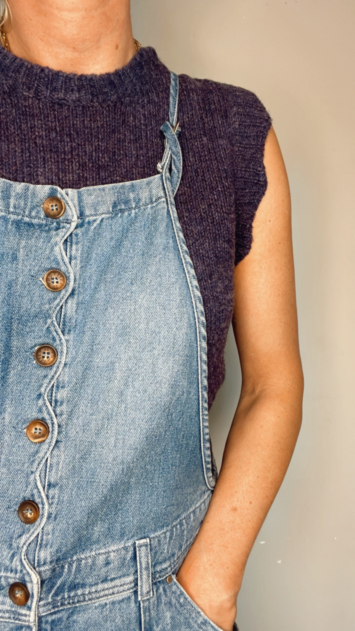 Lilibet Scalloped Dungarees - Limited Edition