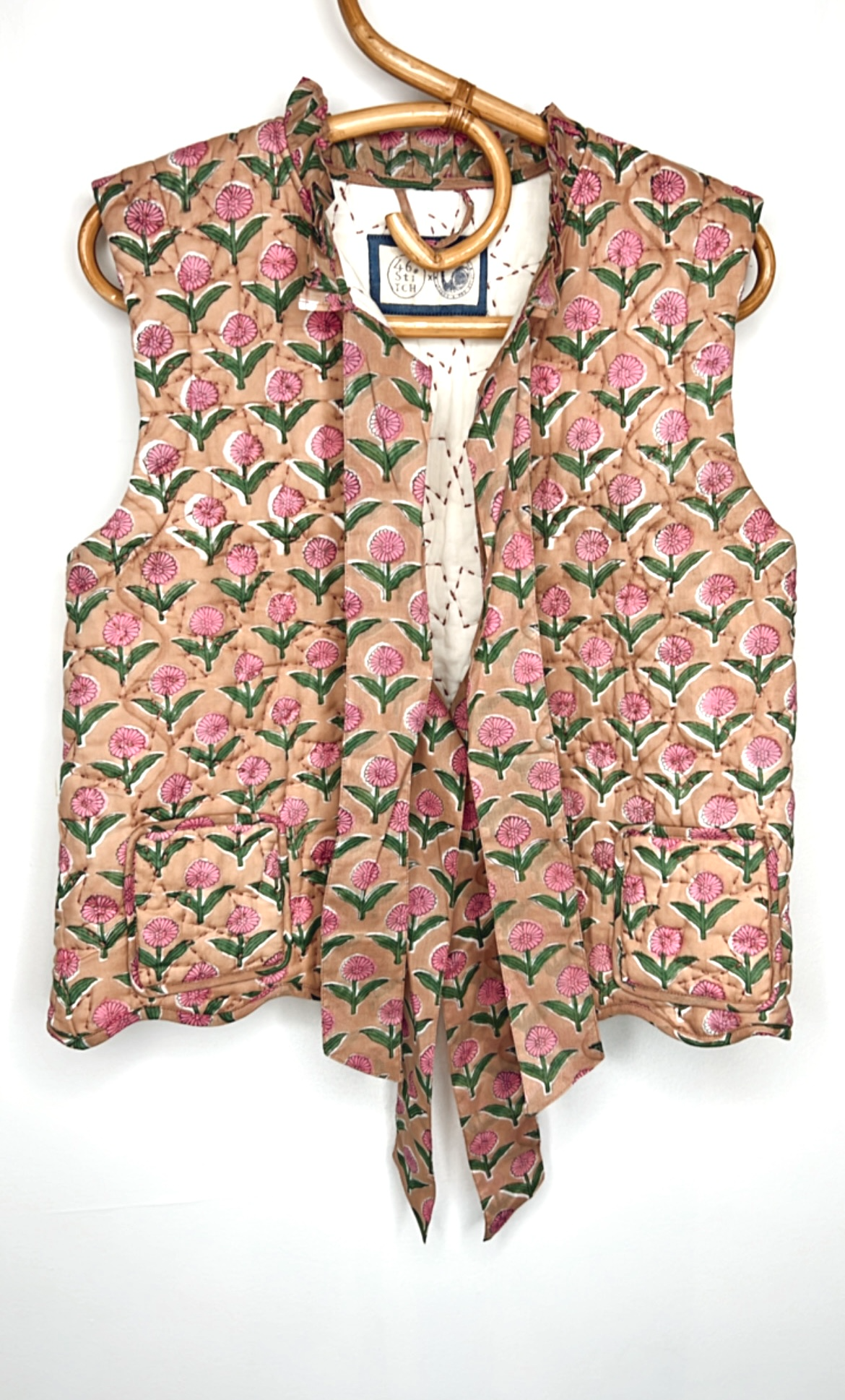 Marigold Quilted Bow Gilet - Limited Edition