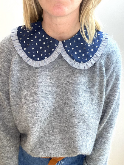 Tabby Tie Reversible Denim Collar - Limited Edition